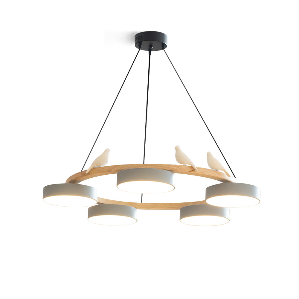 Cliff Chandelier Bird Round - Lamp Copper