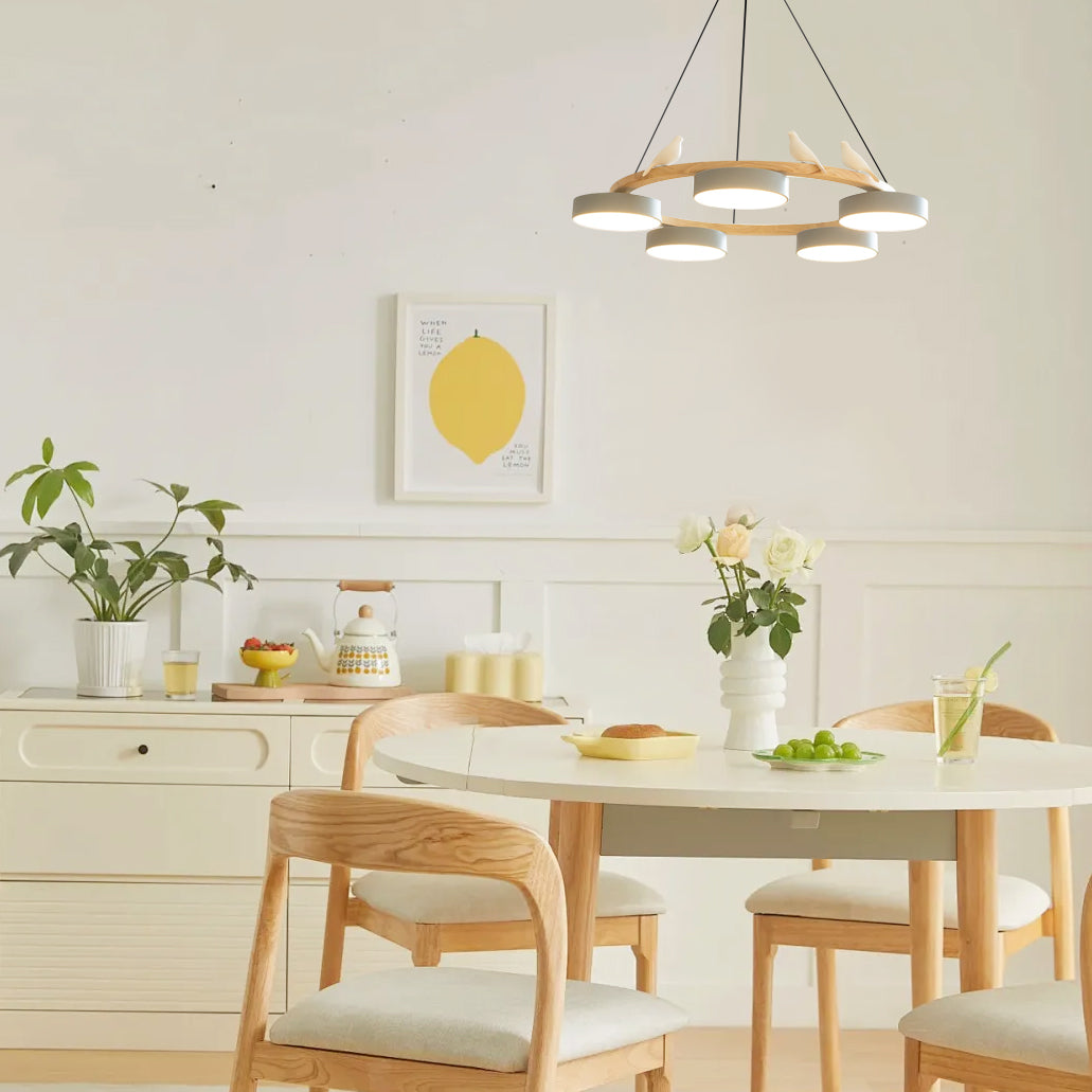 Cliff Chandelier Bird Round - Lamp Copper