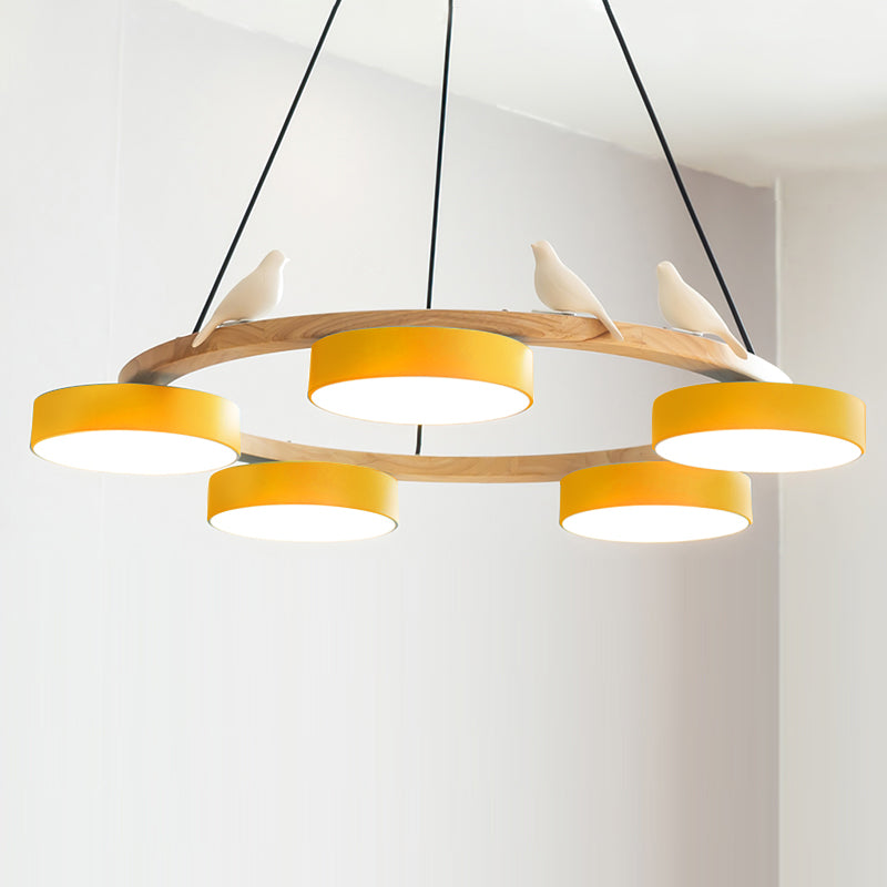 Cliff Chandelier Bird Round - Lamp Copper
