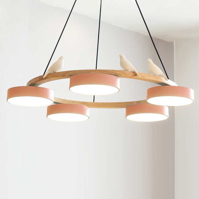 Cliff Chandelier Bird Round - Lamp Copper