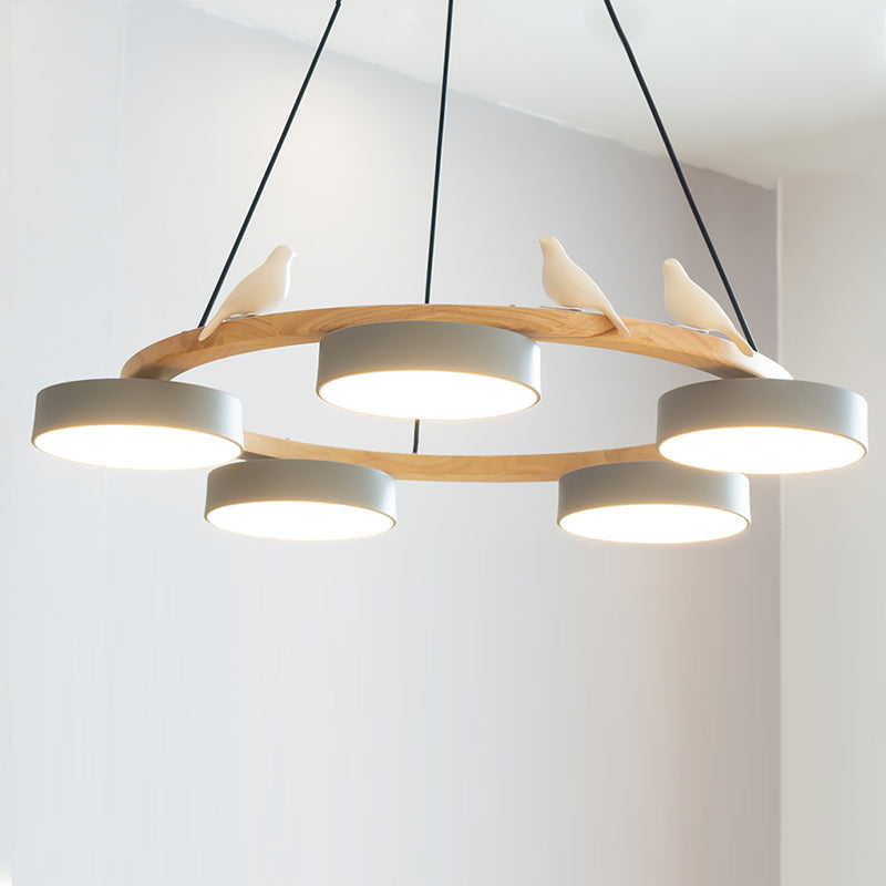 Cliff Chandelier Bird Round - Lamp Copper