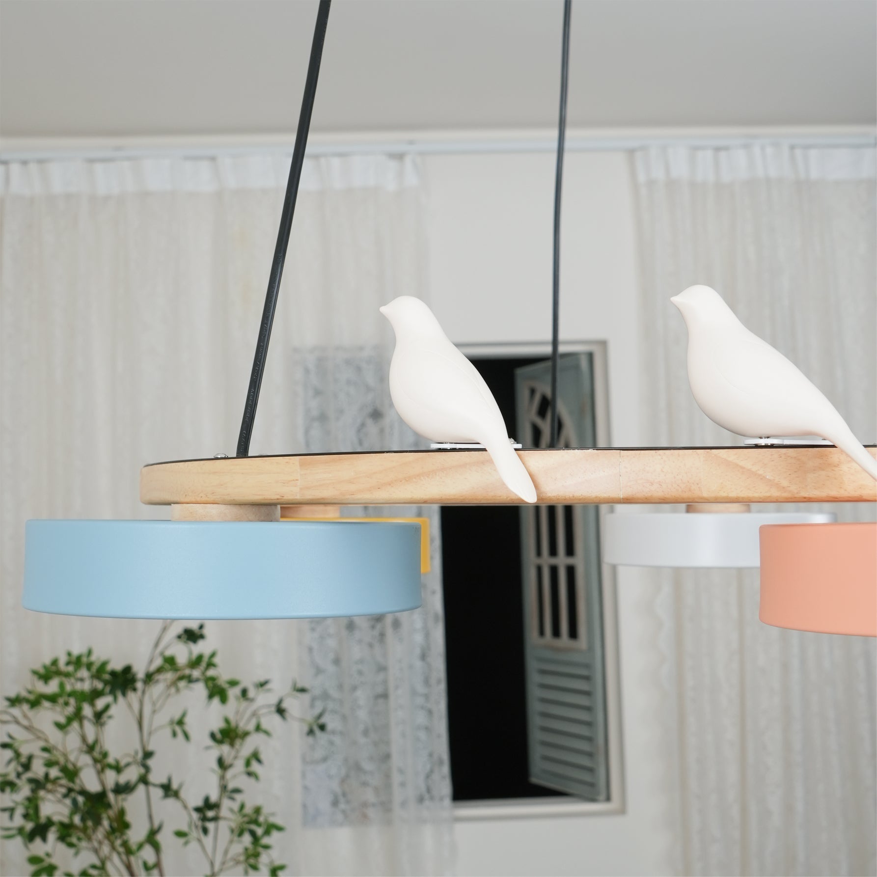 Cliff Chandelier Bird Round - Lamp Copper