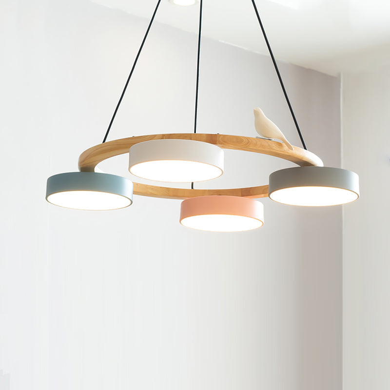 Cliff Chandelier Bird Round - Lamp Copper