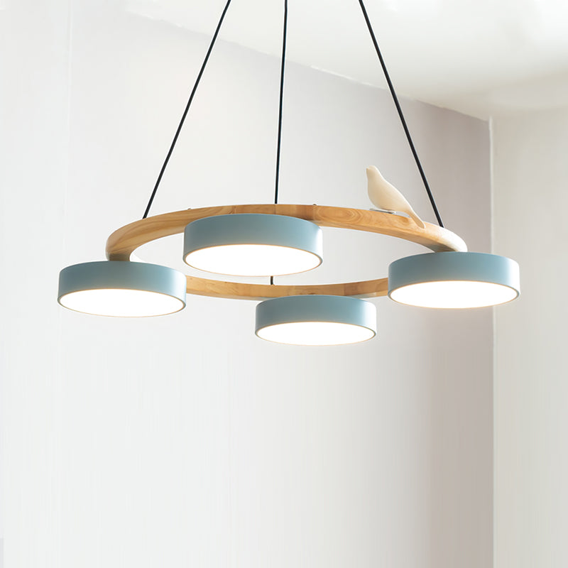 Cliff Chandelier Bird Round - Lamp Copper