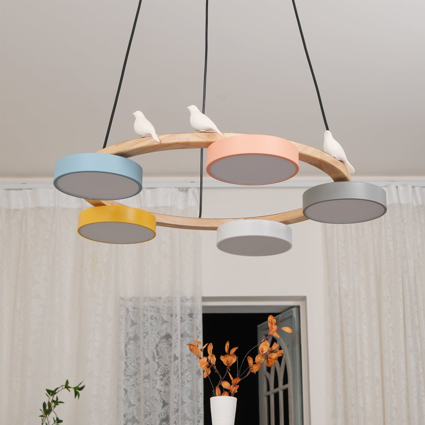 Cliff Chandelier Bird Round - Lamp Copper