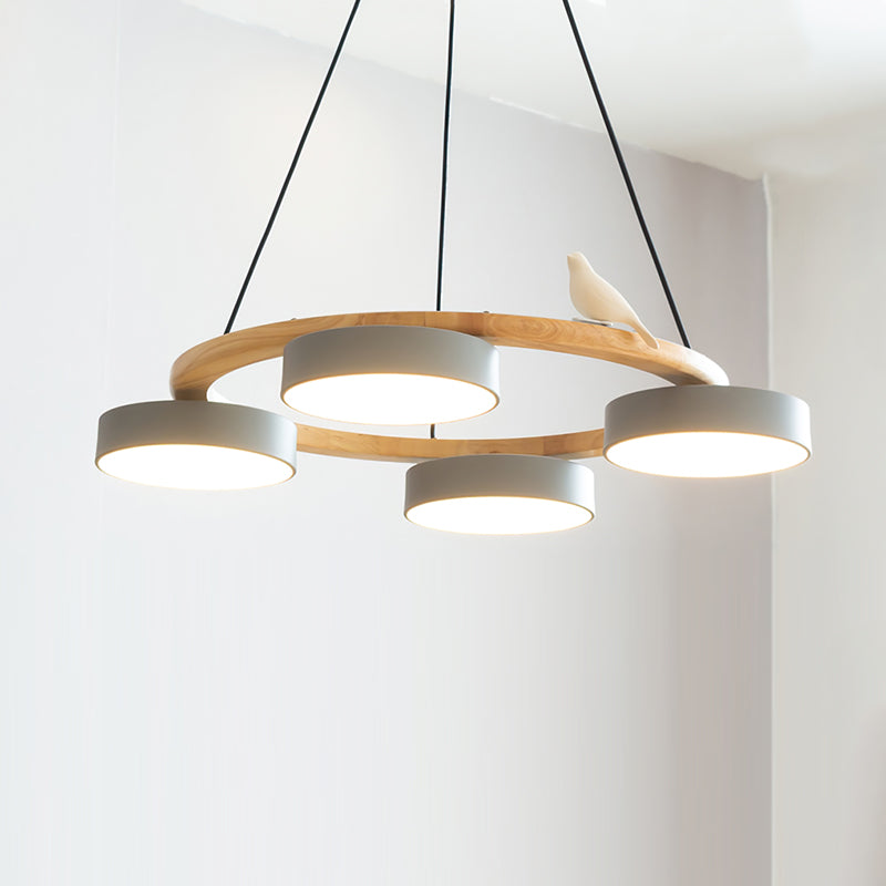 Cliff Chandelier Bird Round - Lamp Copper