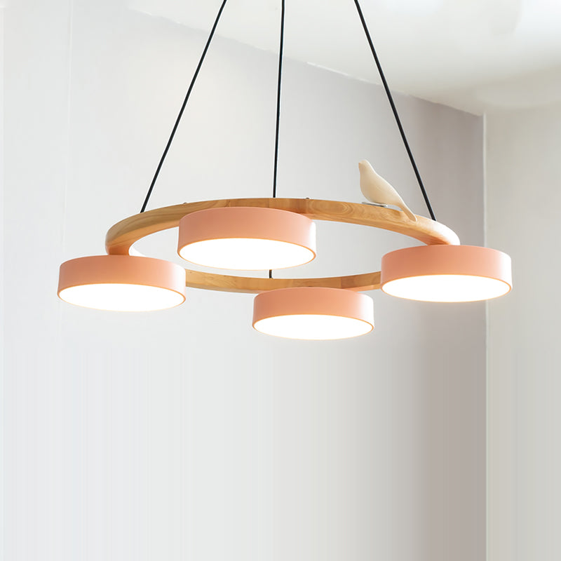 Cliff Chandelier Bird Round - Lamp Copper