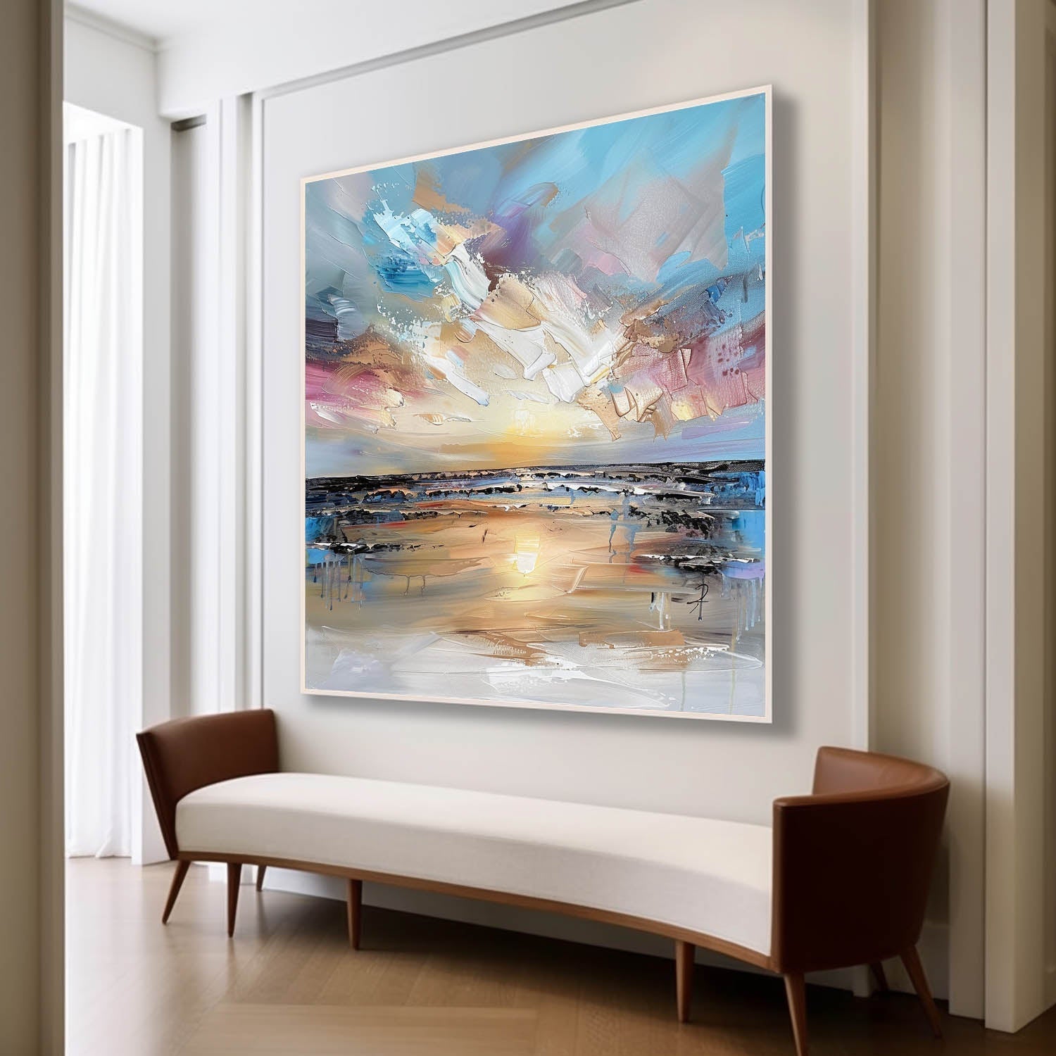 Maris Landscape Canvas Art - Lamp Copper