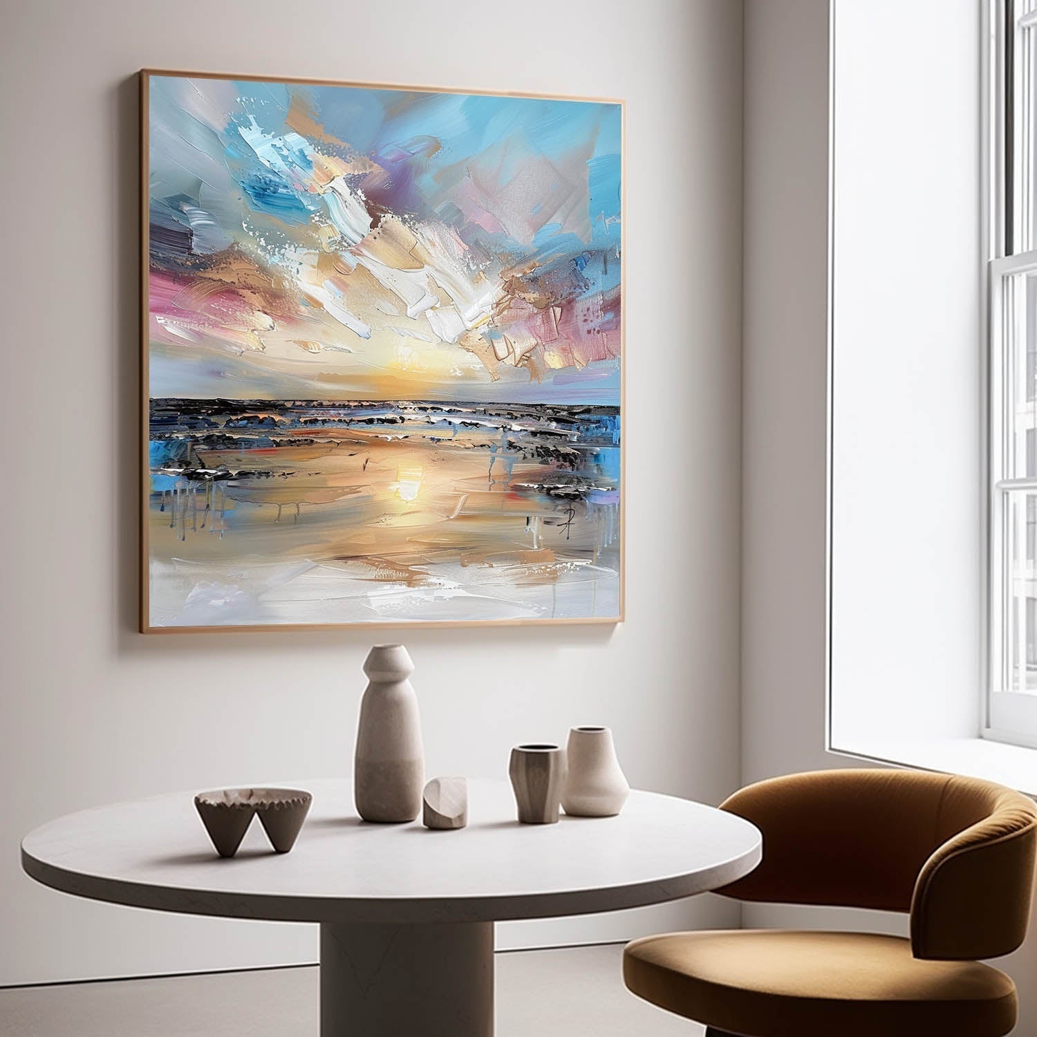 Maris Landscape Canvas Art - Lamp Copper