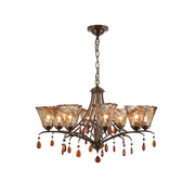 Nyshaiel Postmodern Luxury Crystal Chandelier - Lamp Copper