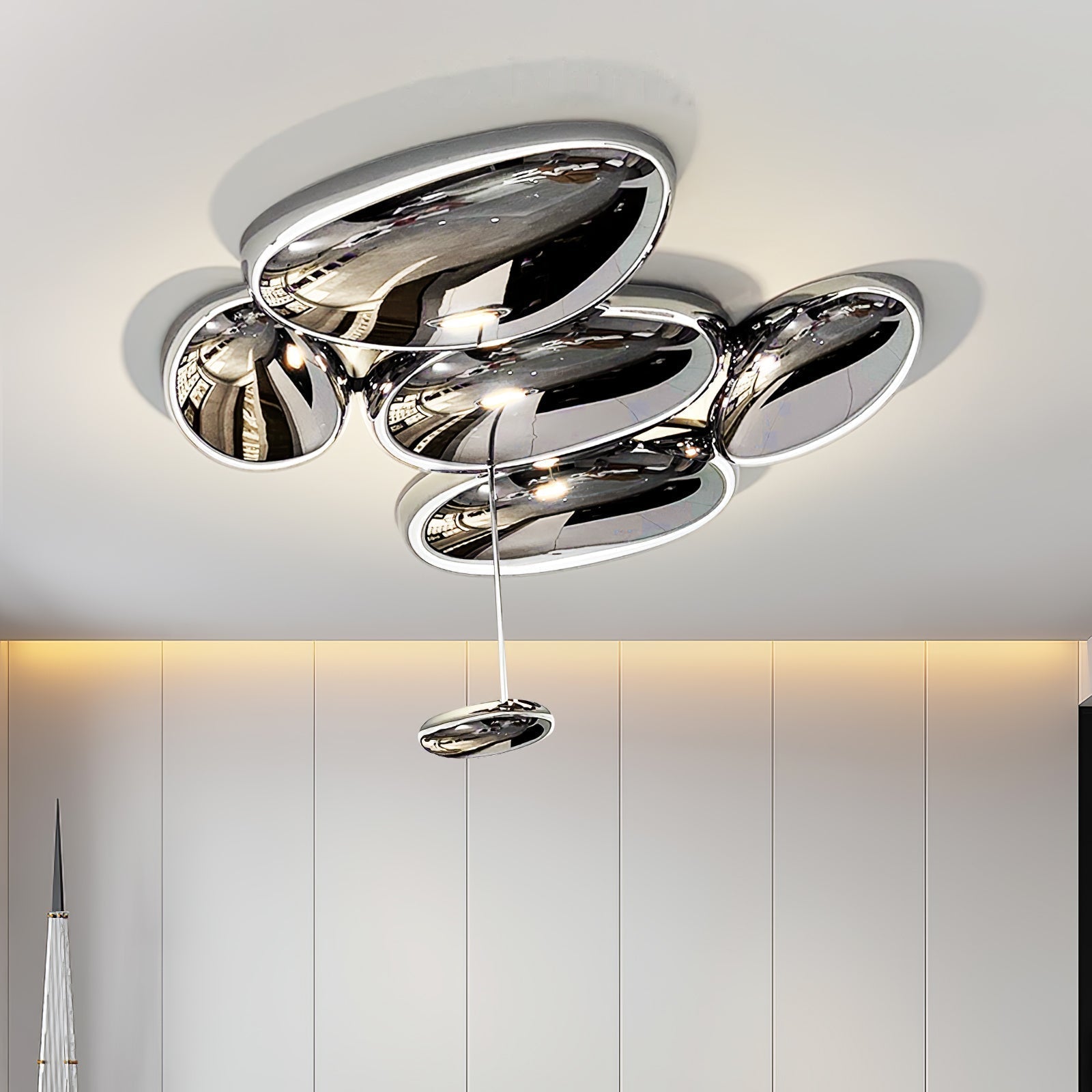 Lava Contemporary Skydro Ceiling Light Smoke Gray - Lamp Copper