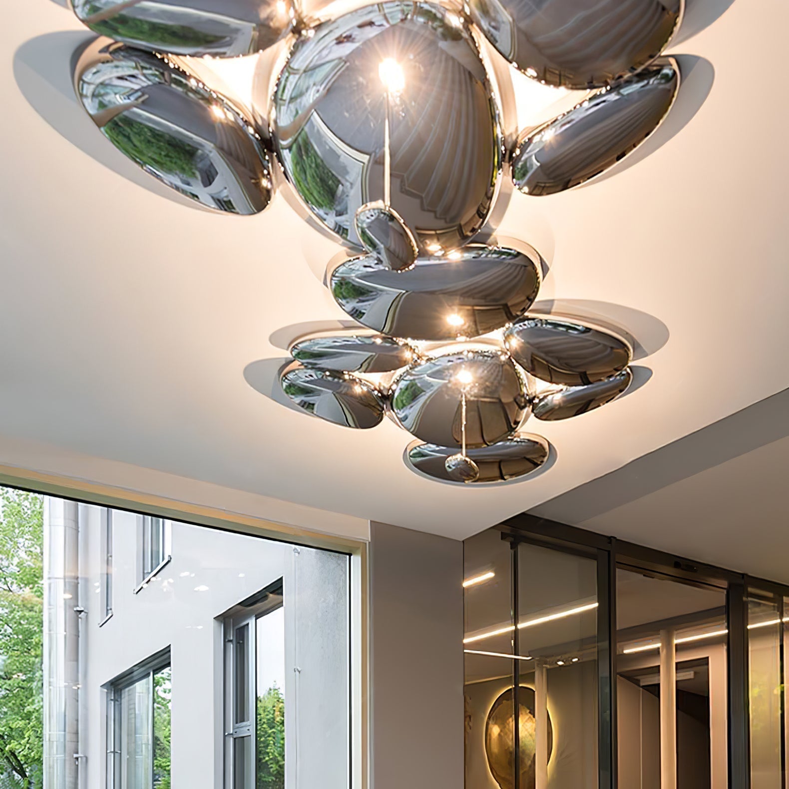 Lava Contemporary Skydro Ceiling Light Smoke Gray - Lamp Copper