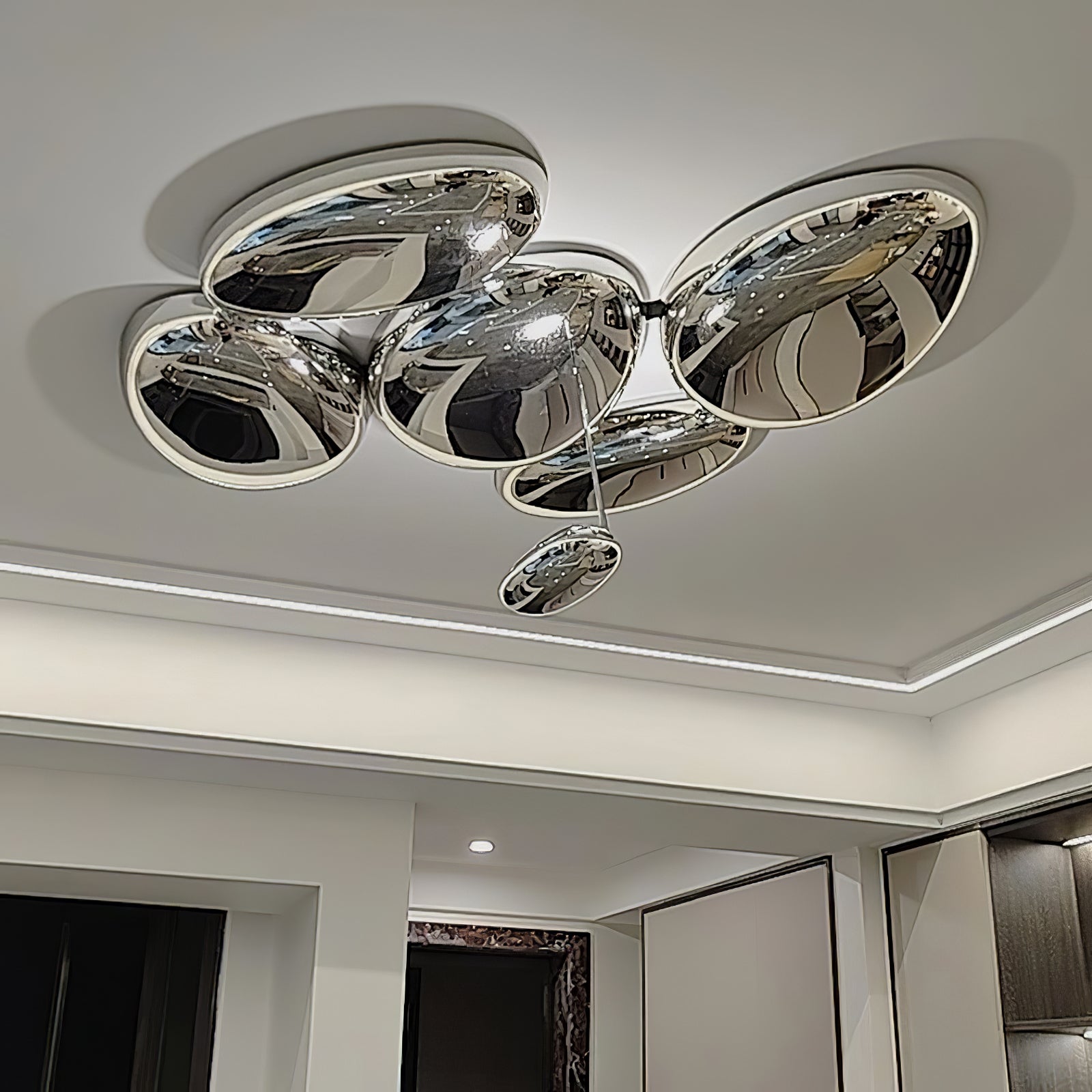 Lava Contemporary Skydro Ceiling Light Smoke Gray - Lamp Copper