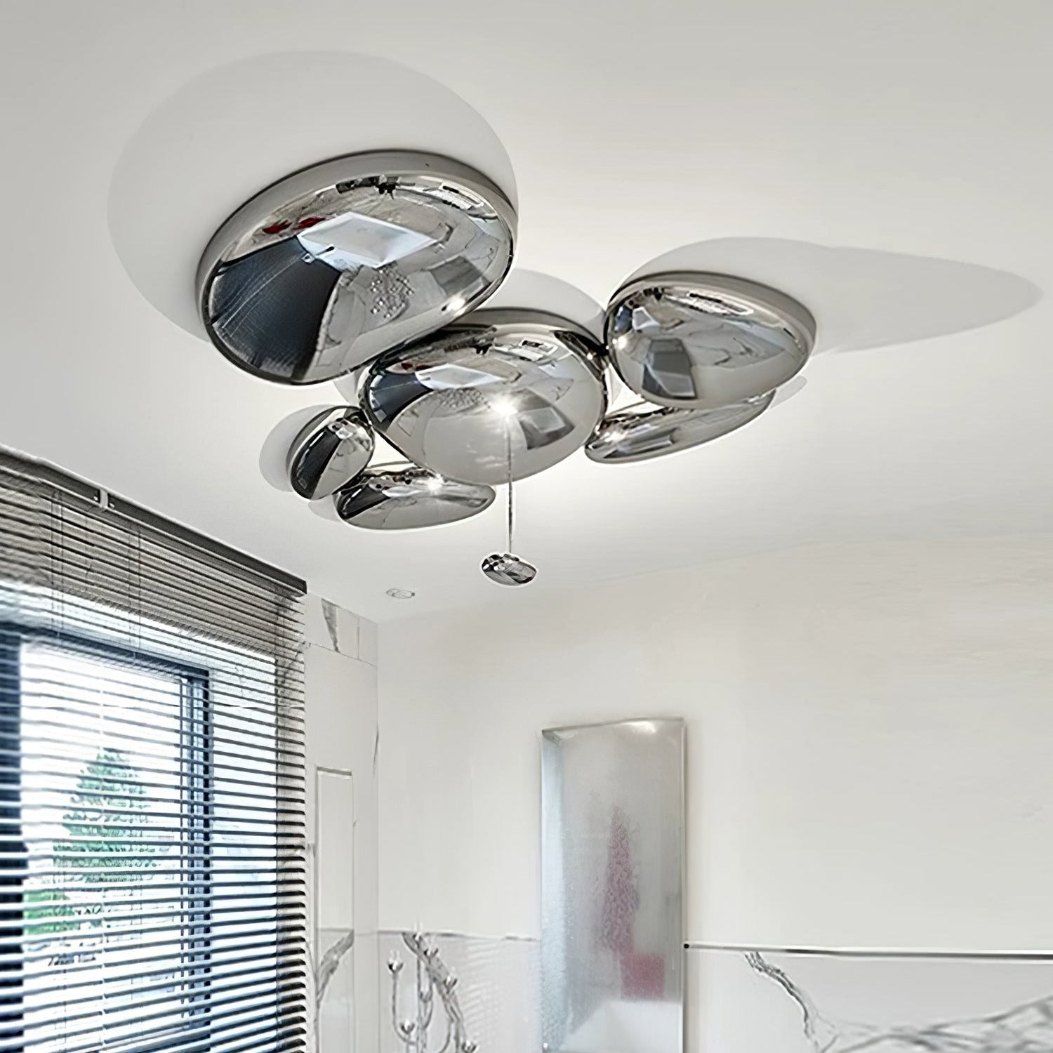 Lava Contemporary Skydro Ceiling Light Smoke Gray - Lamp Copper