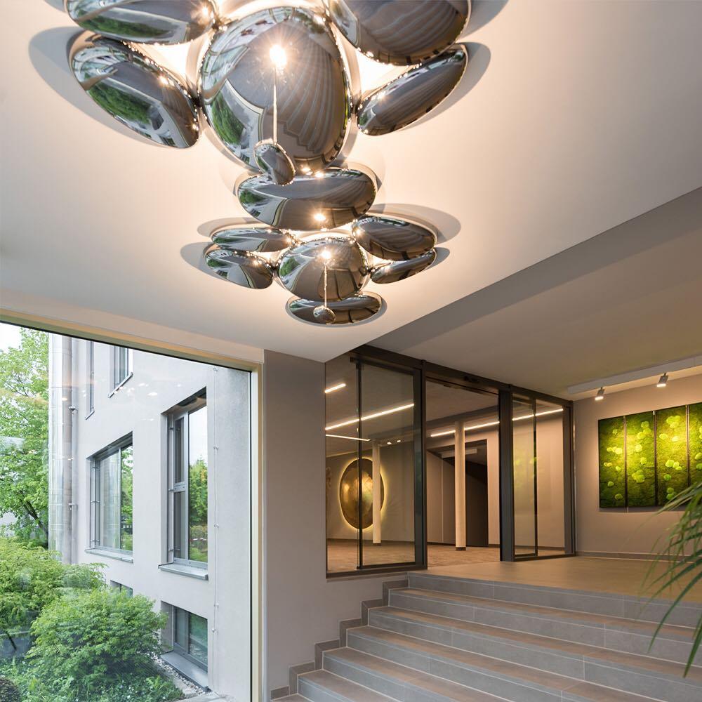 Lava Contemporary Skydro Ceiling Light Smoke Gray - Lamp Copper