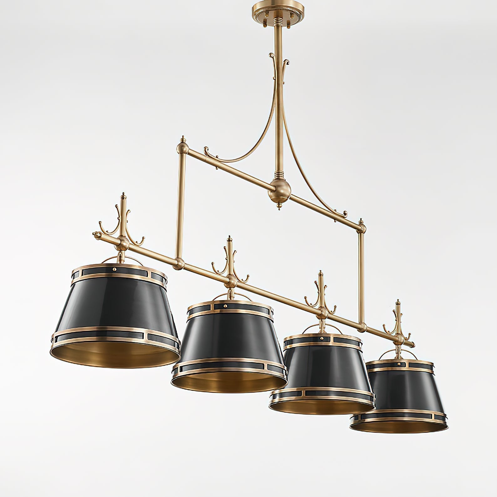 Ulphaion Vintage Industrial Brass Metal Chandelier - Lamp Copper