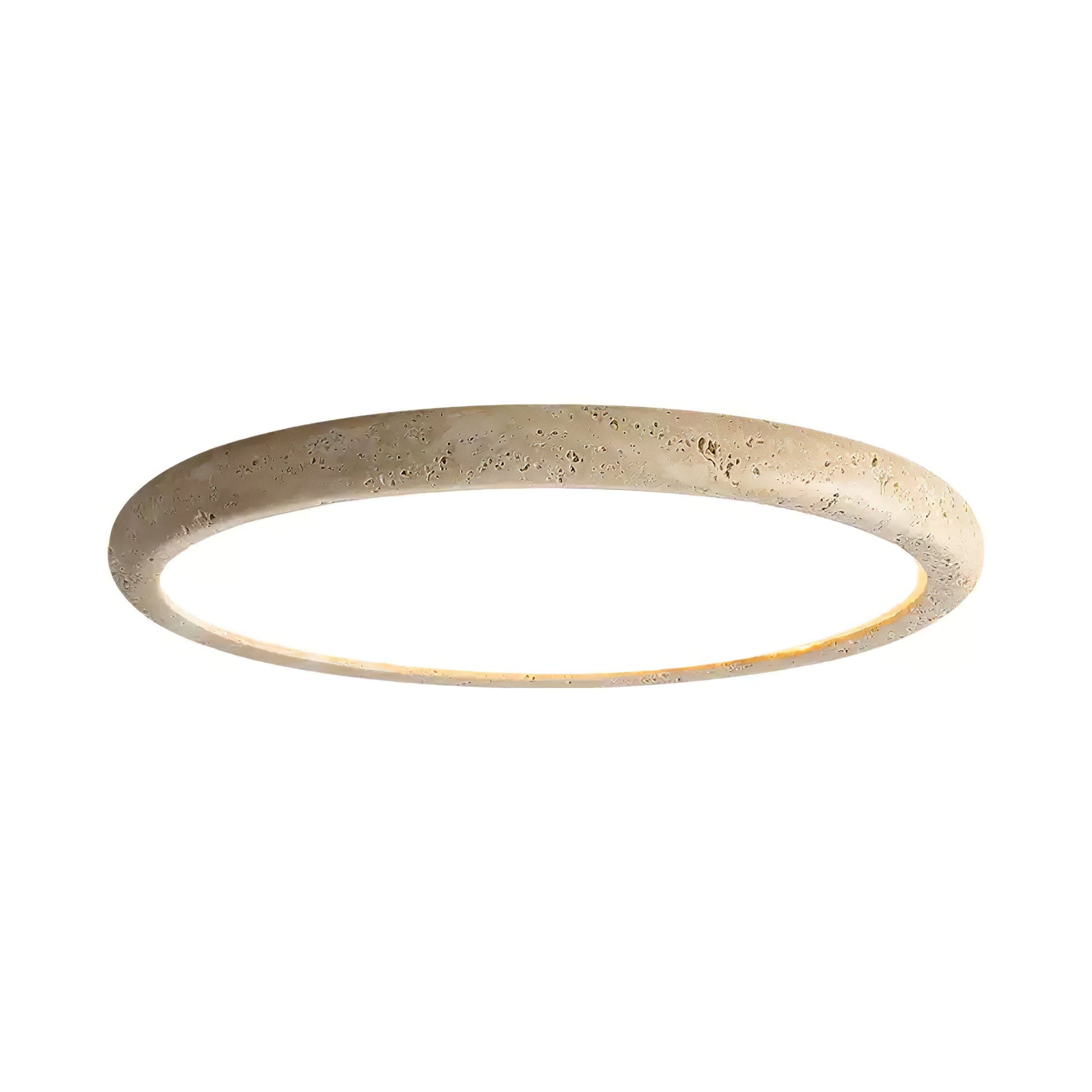 Aurrina Ring Frame Travertine Ceiling Light - Lamp Copper