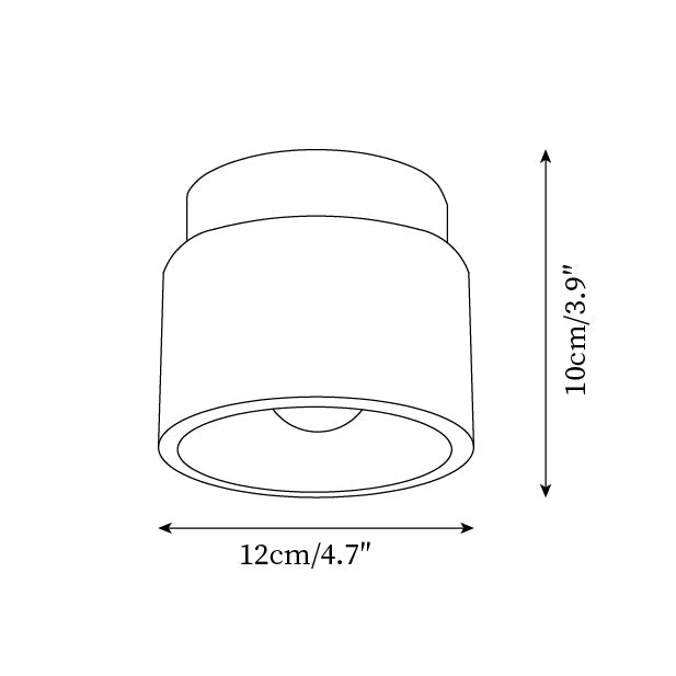 Ritta Stone Travertine Ceiling Light - Lamp Copper