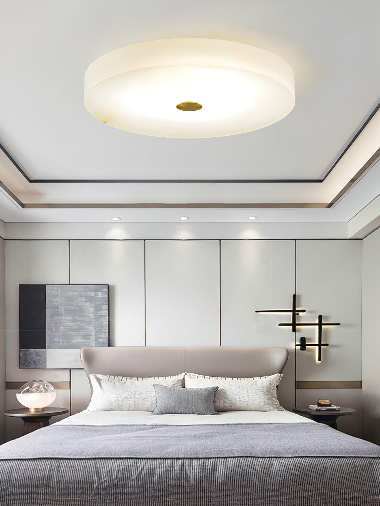 Olaean Alabaster Ceiling Light - Lamp Copper