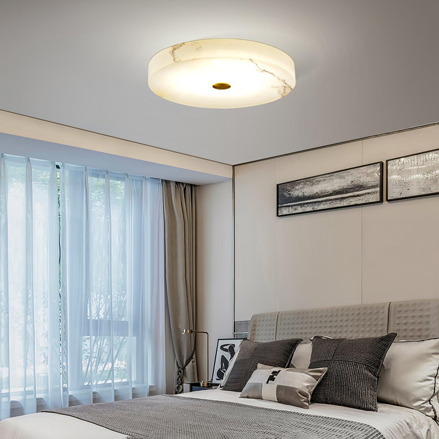 Olaean Alabaster Ceiling Light - Lamp Copper