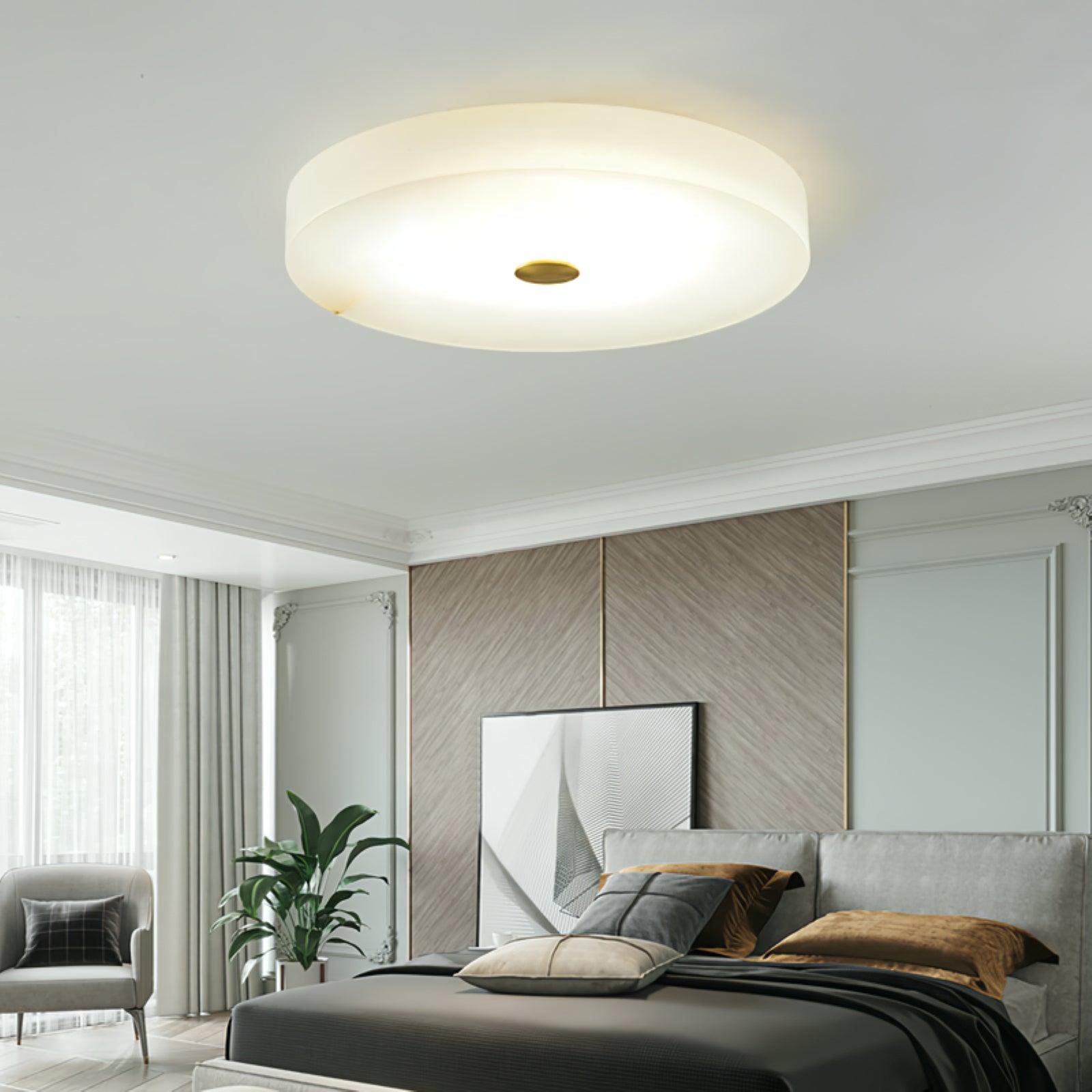 Olaean Alabaster Ceiling Light - Lamp Copper
