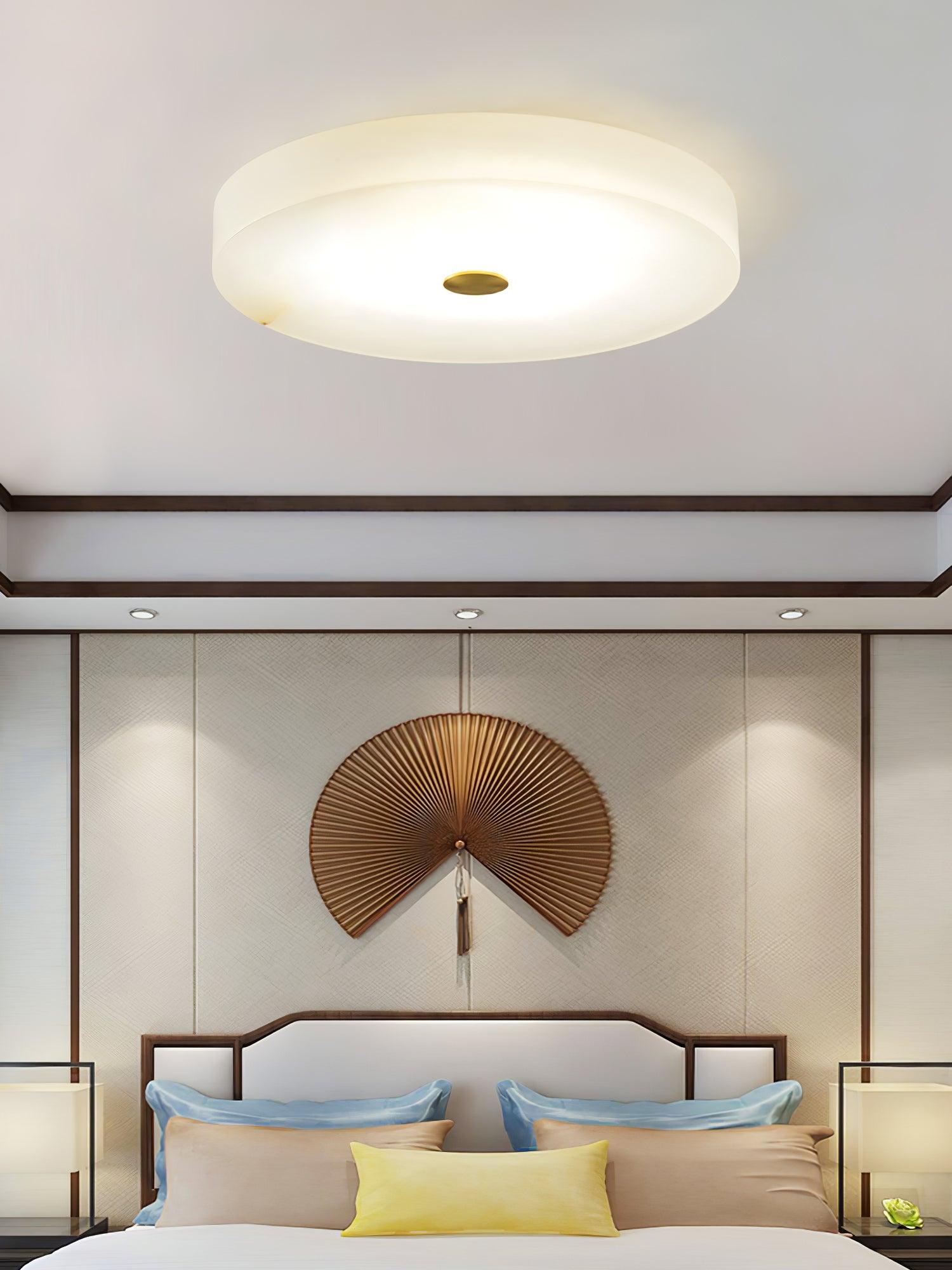 Olaean Alabaster Ceiling Light - Lamp Copper