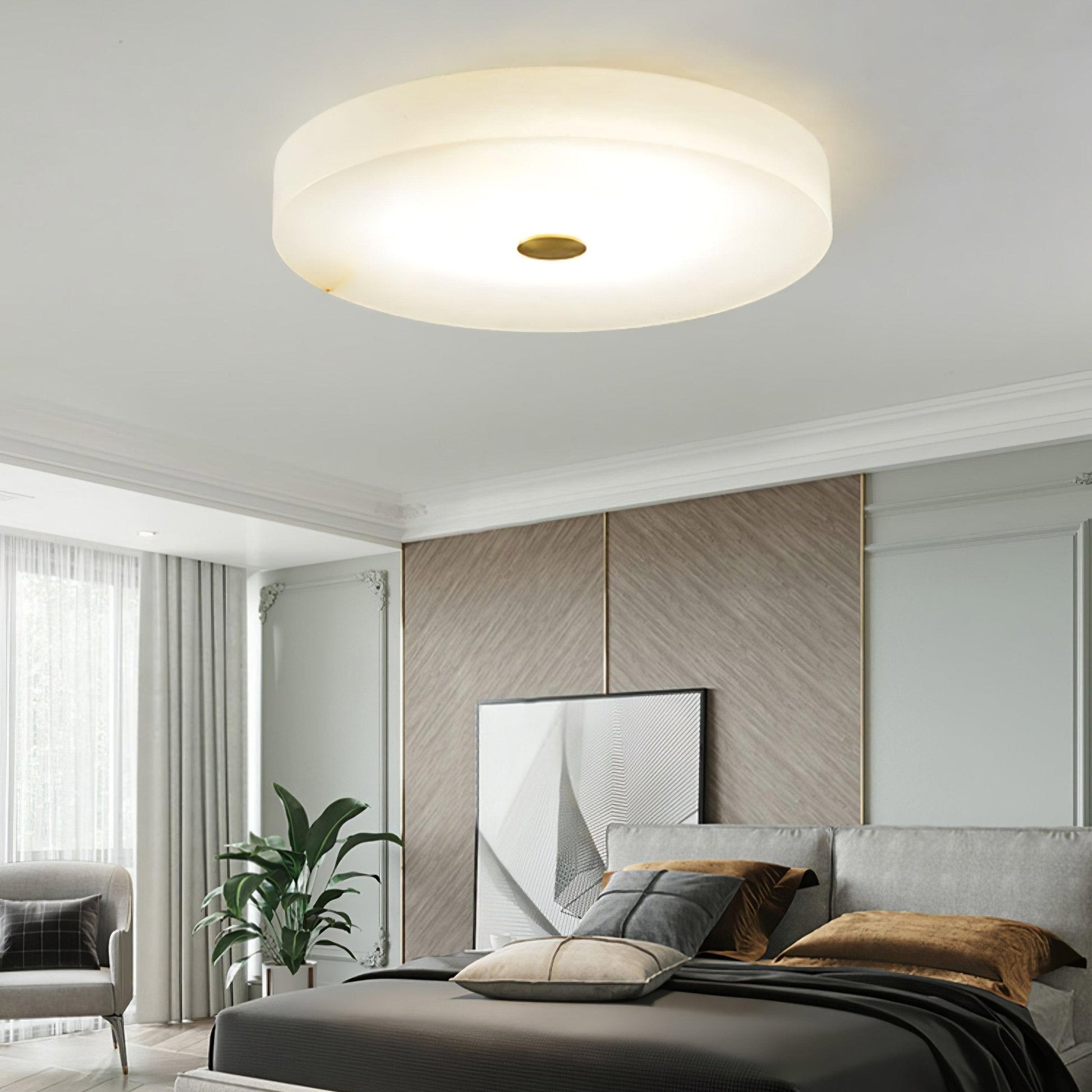 Olaean Alabaster Ceiling Light - Lamp Copper