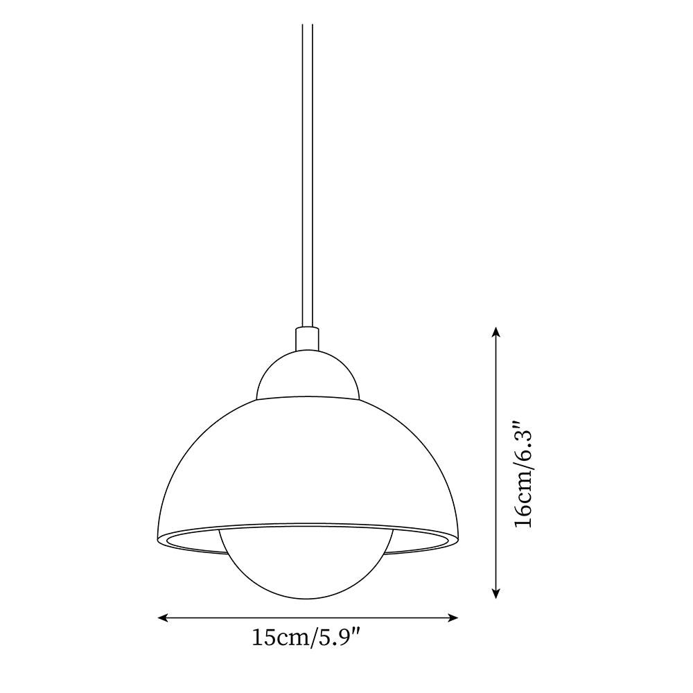 Pendant Lamp Wood Top Yellow Travertine Glass Shade White Beige Modern - Lamp Copper