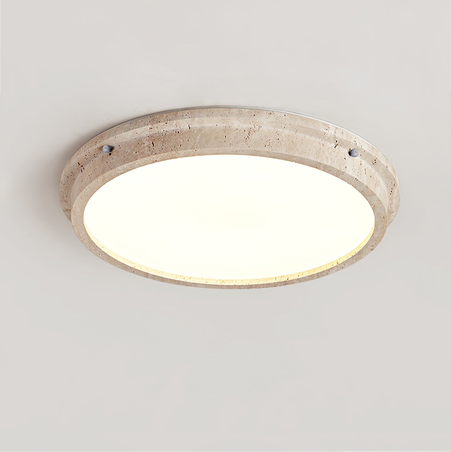 Altheion Travertine Ceiling Light - Lamp Copper