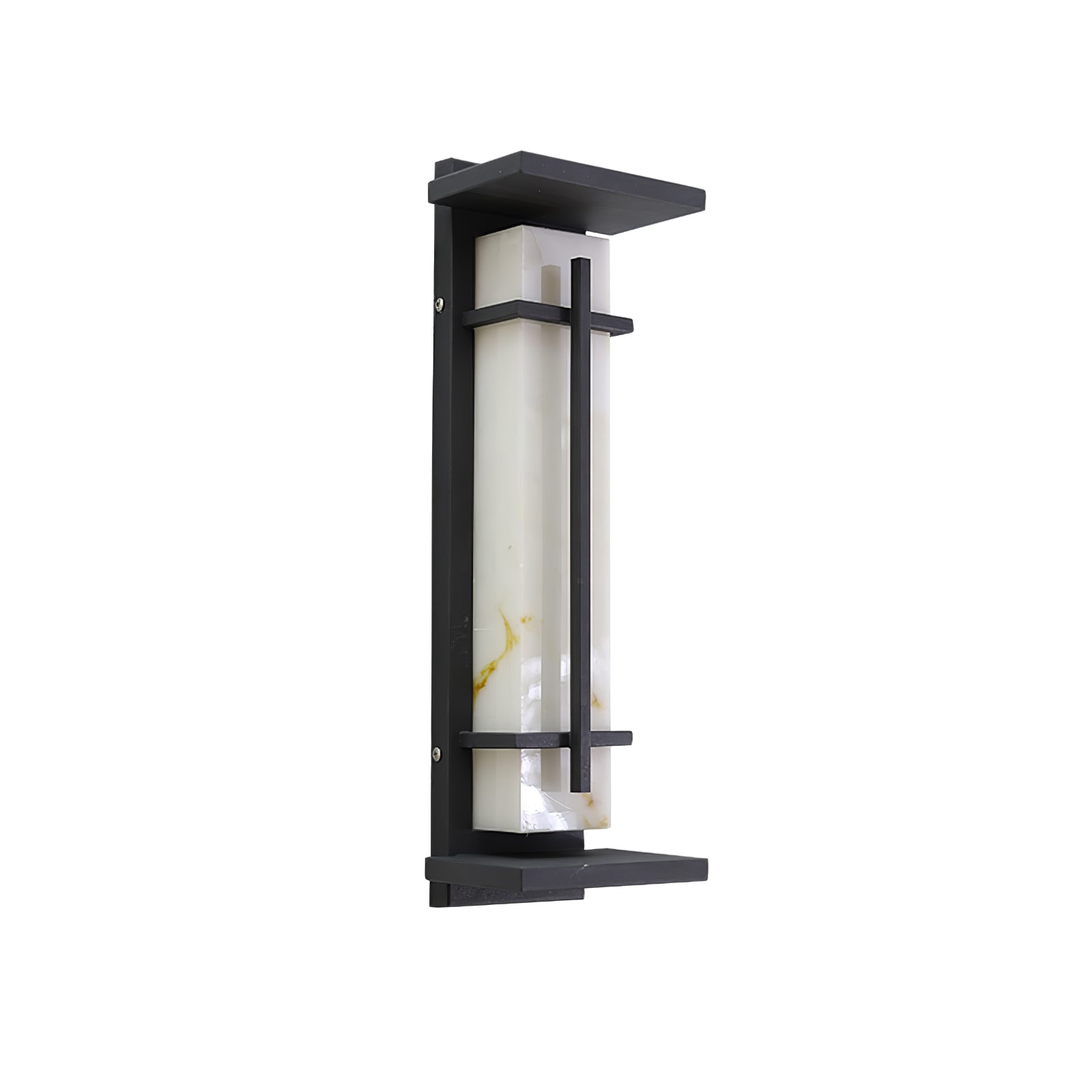 Ray Square Outdoor Wall Light Imitation Alabaster Waterproof - Lamp Copper