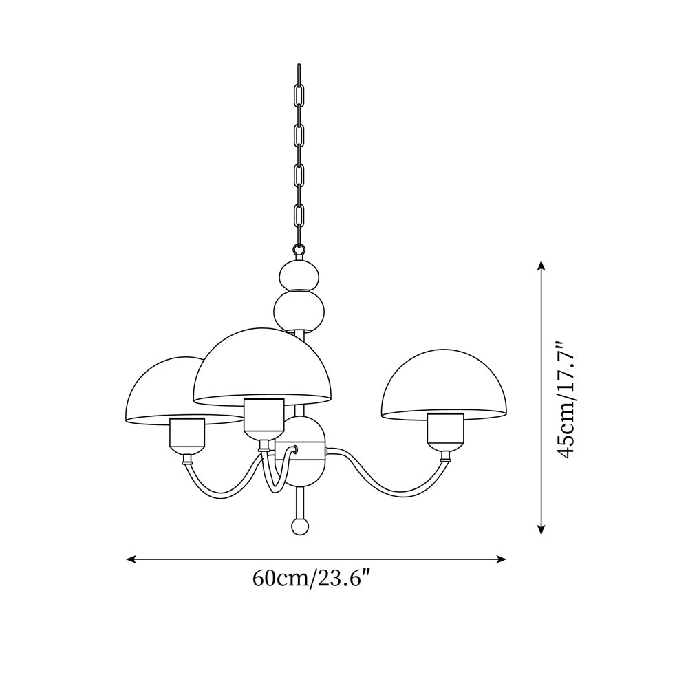 Elviana Chandelier - Lamp Copper