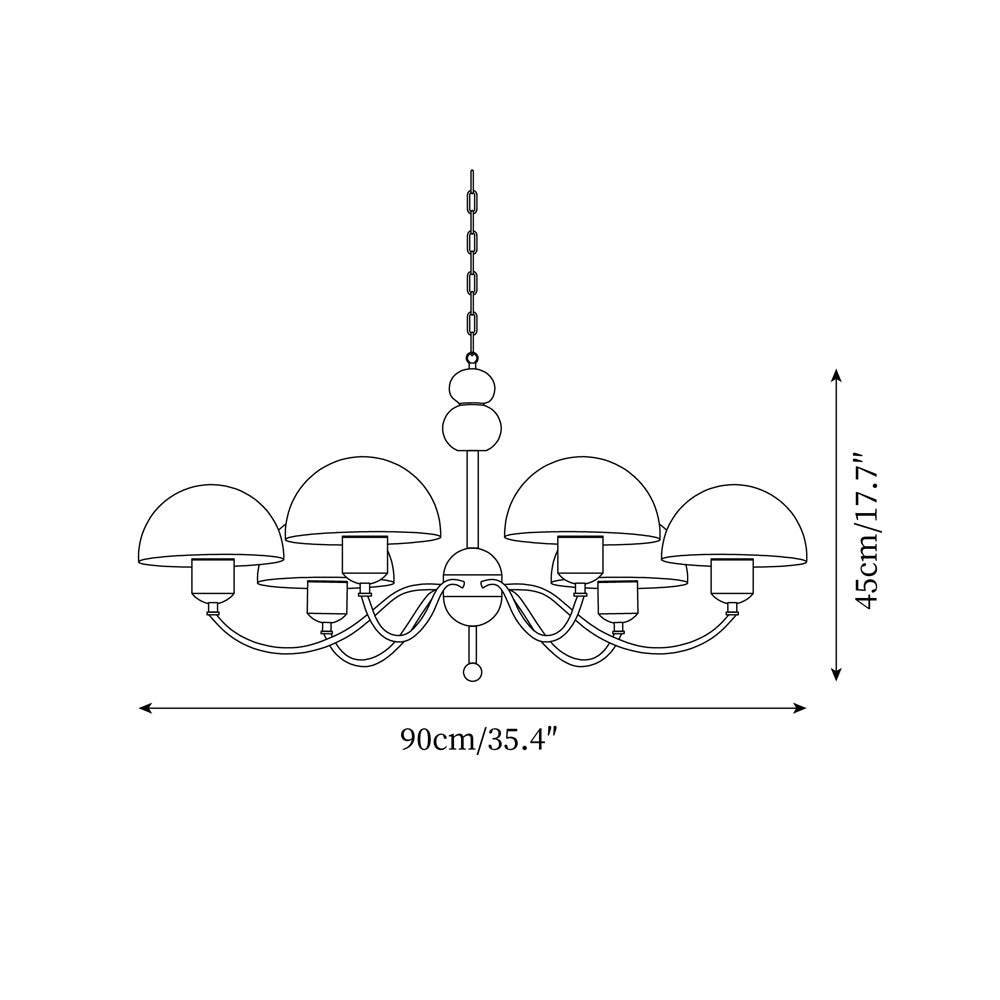 Elviana Chandelier - Lamp Copper