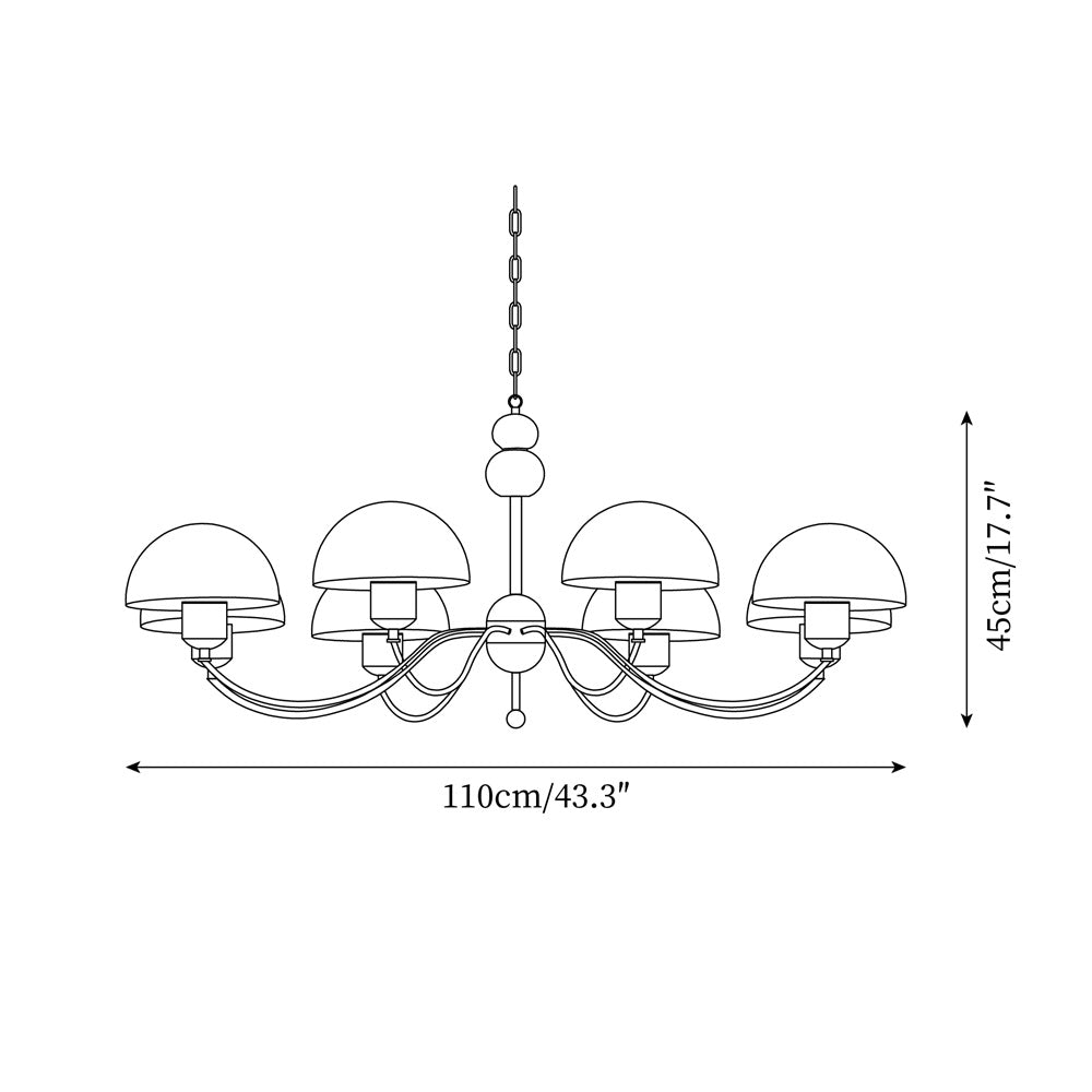 Elviana Chandelier - Lamp Copper