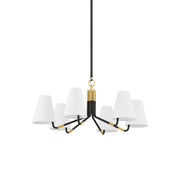 Stanwyck Vintage Industrial Fabric Chandelier - Lamp Copper