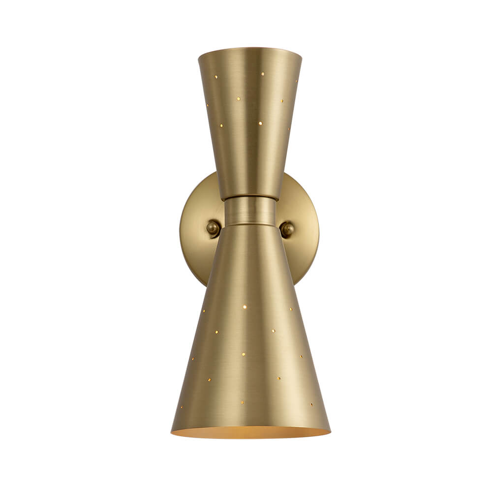Lunero Metal Hourglass Wall Sconce - Lamp Copper