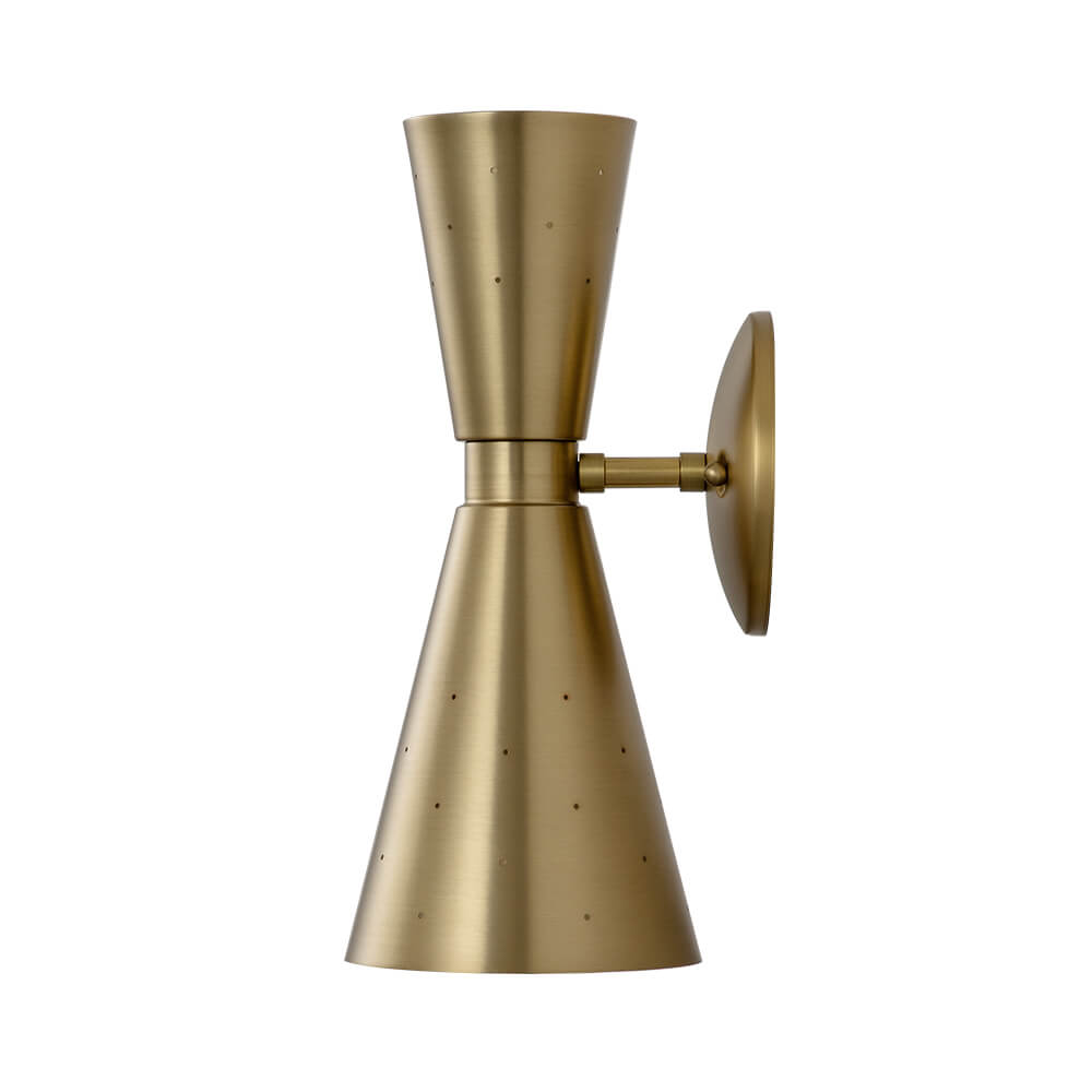 Lunero Metal Hourglass Wall Sconce - Lamp Copper