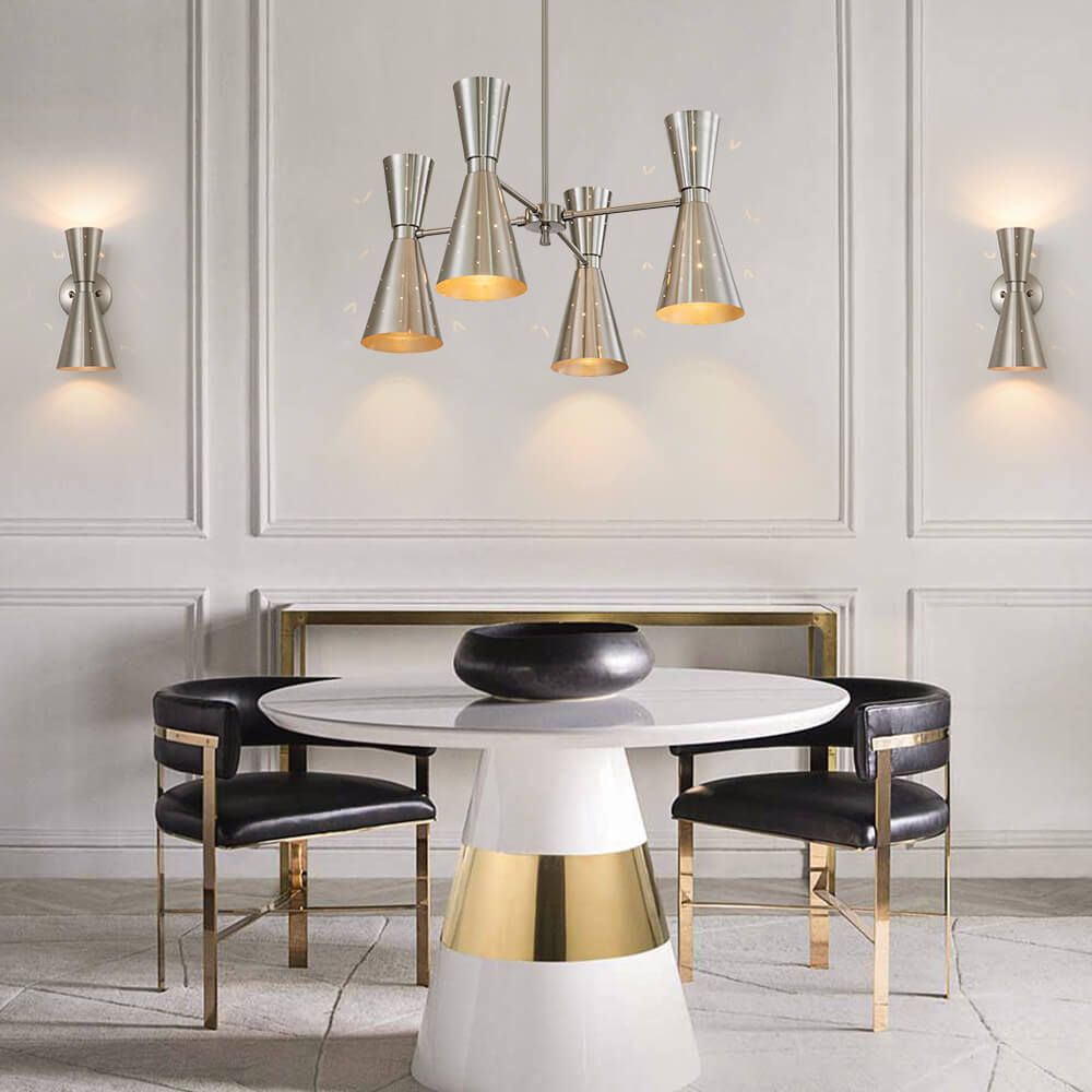 Lunero Metal Hourglass Wall Sconce - Lamp Copper