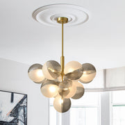 Alvunix Statement Glass Chandelier - Lamp Copper