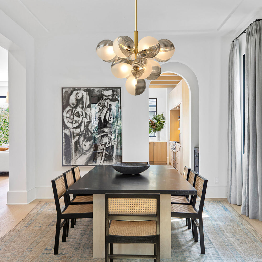 Alvunix Statement Glass Chandelier - Lamp Copper