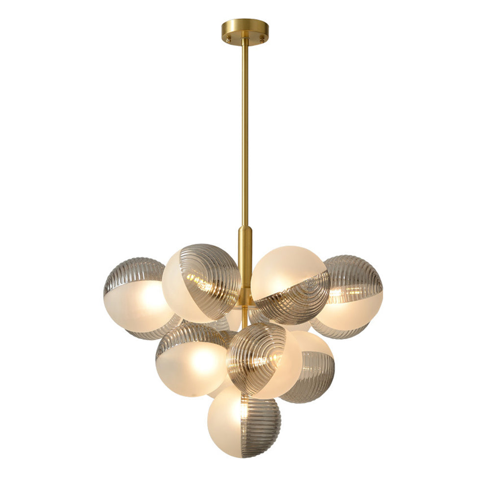 Alvunix Statement Glass Chandelier - Lamp Copper