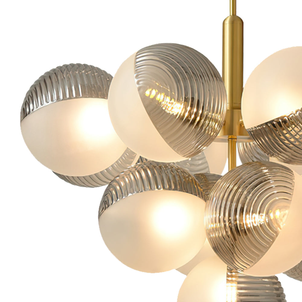 Alvunix Statement Glass Chandelier - Lamp Copper
