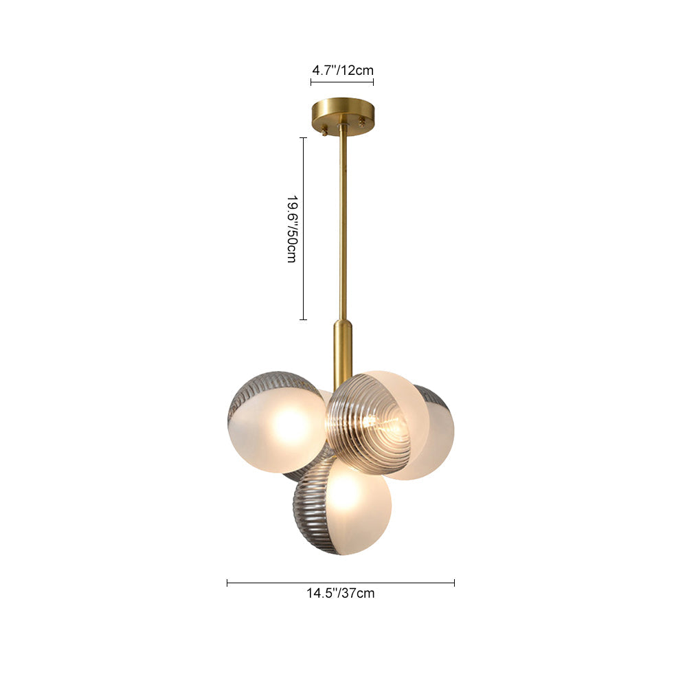 Alvunix Statement Glass Chandelier - Lamp Copper
