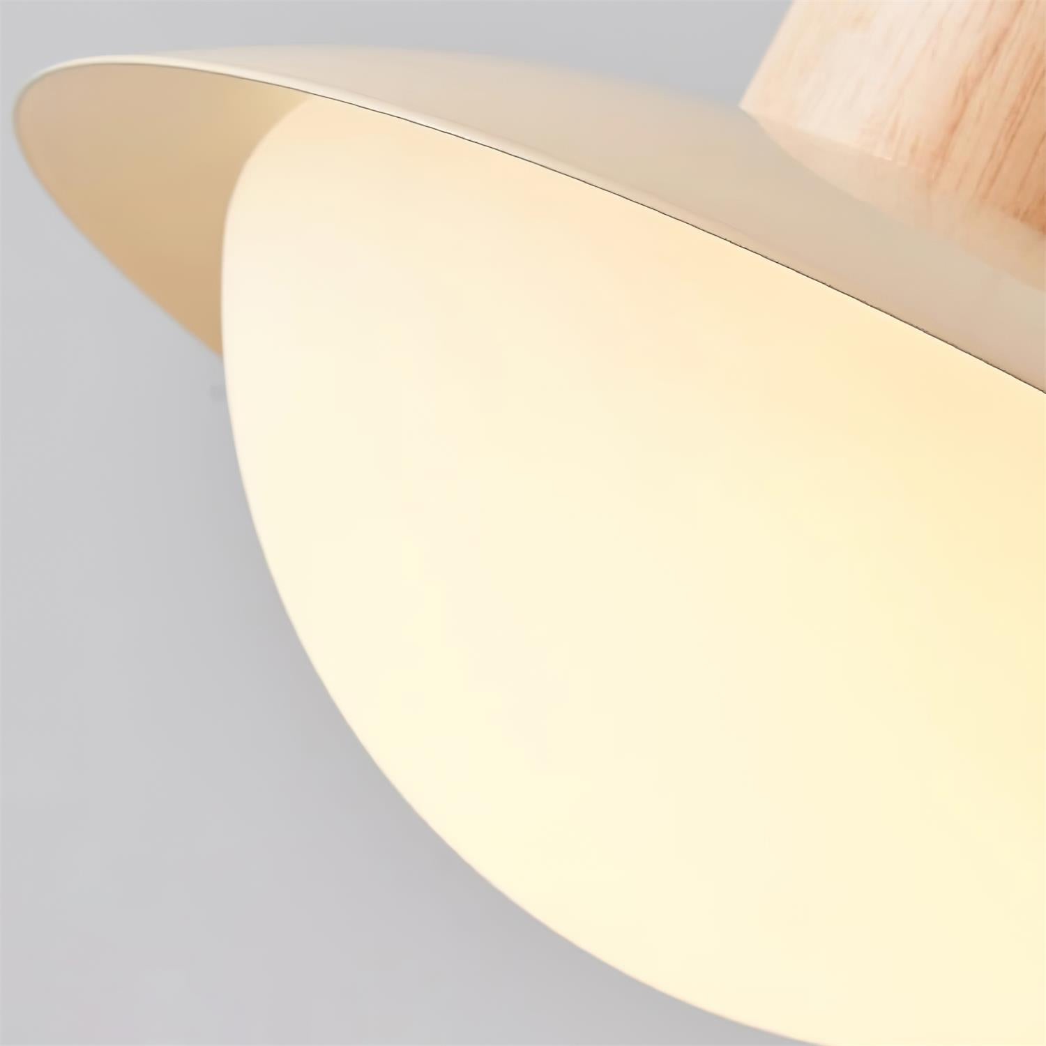 Milk Pendant Light Natural Wood - Lamp Copper