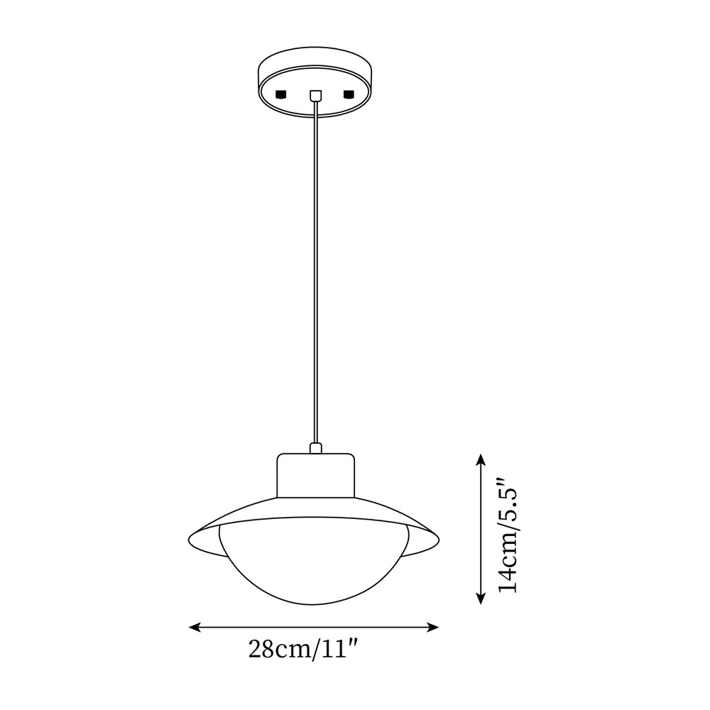Pendant Lamp Metal and Wood PE Shade Dome Shape Minimalist - Lamp Copper
