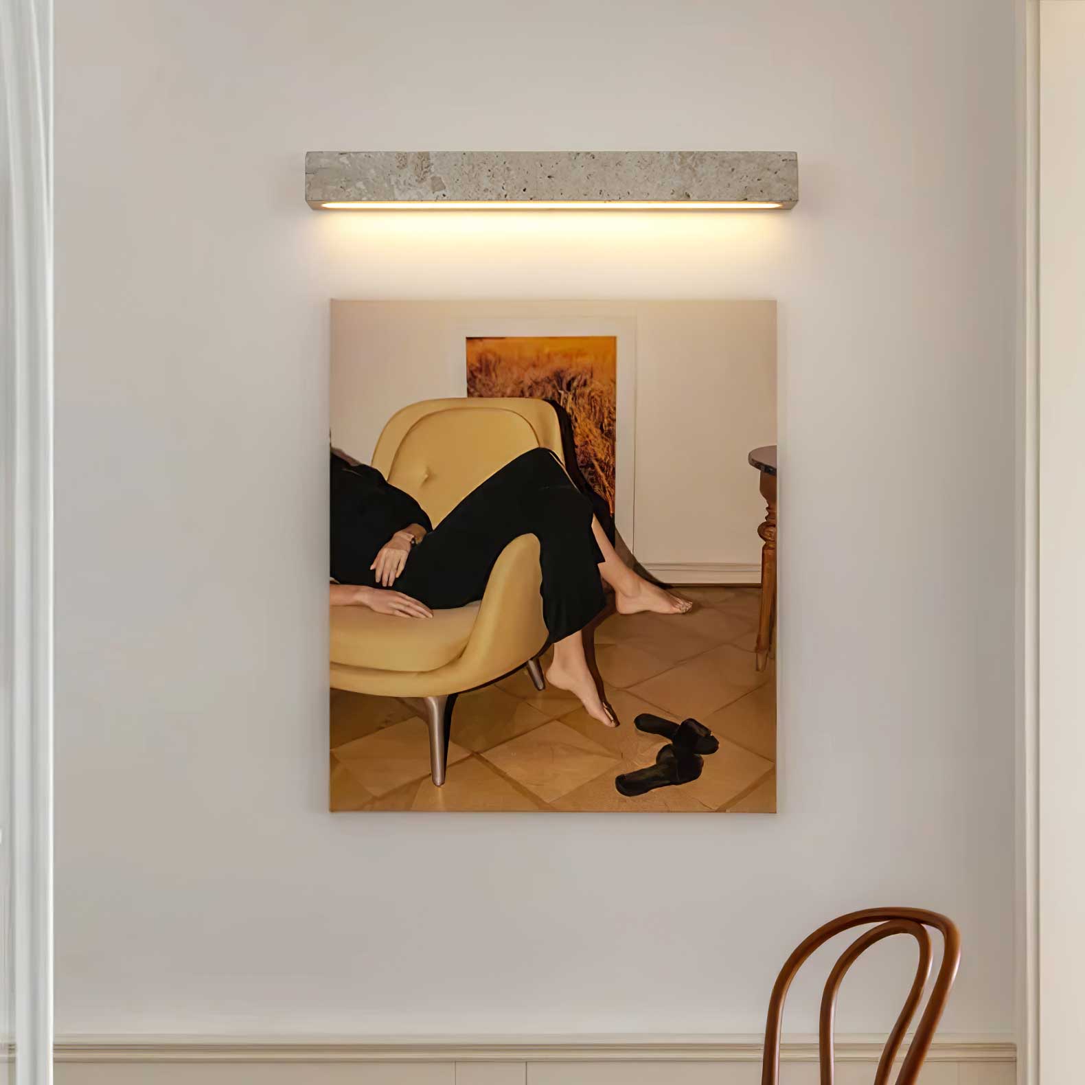 Ardora Travertine Pendant Light - Lamp Copper