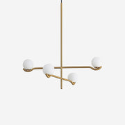 Fayno White Globe Chandelier - Lamp Copper