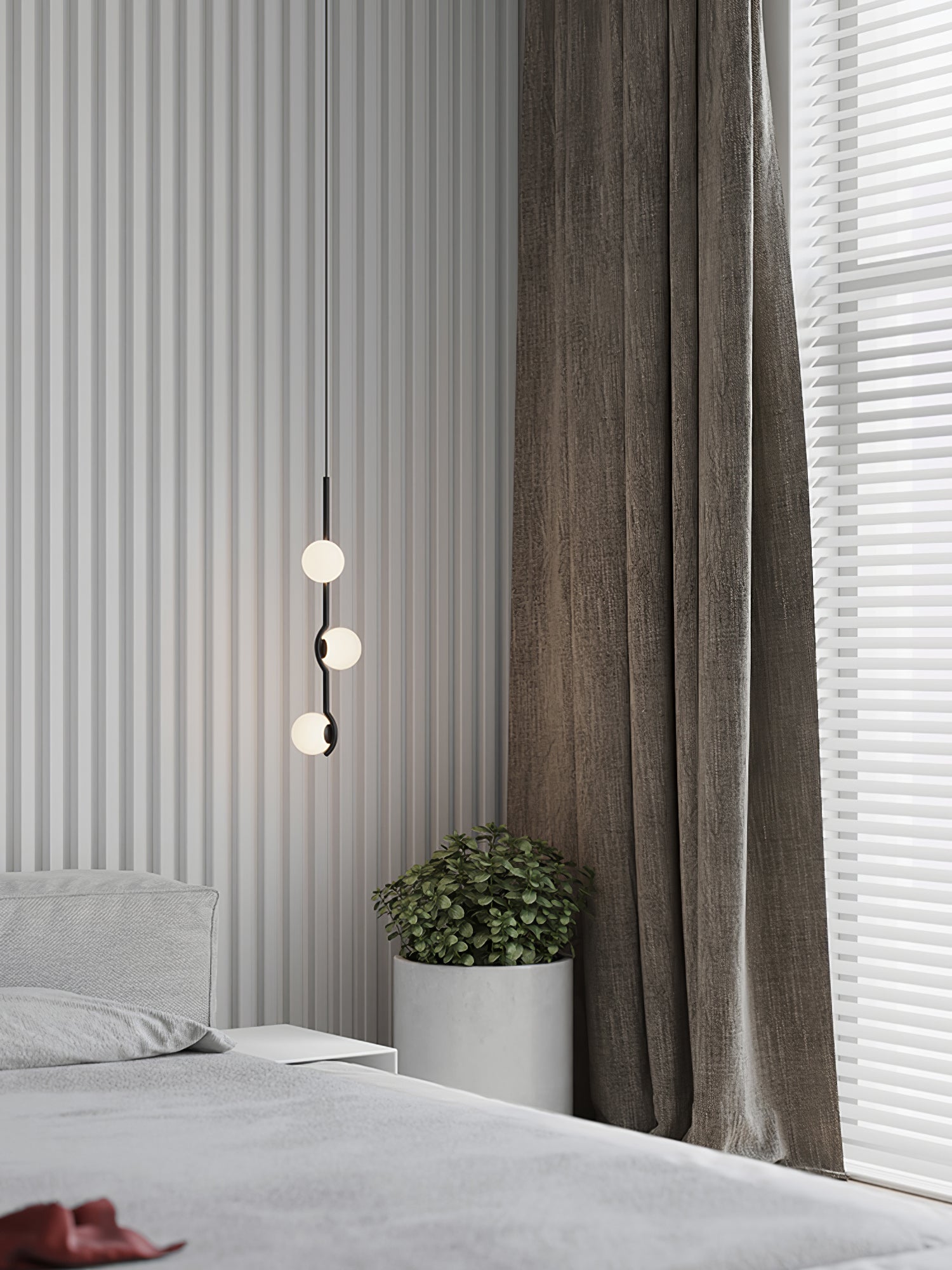Fayno White Globe Chandelier - Lamp Copper