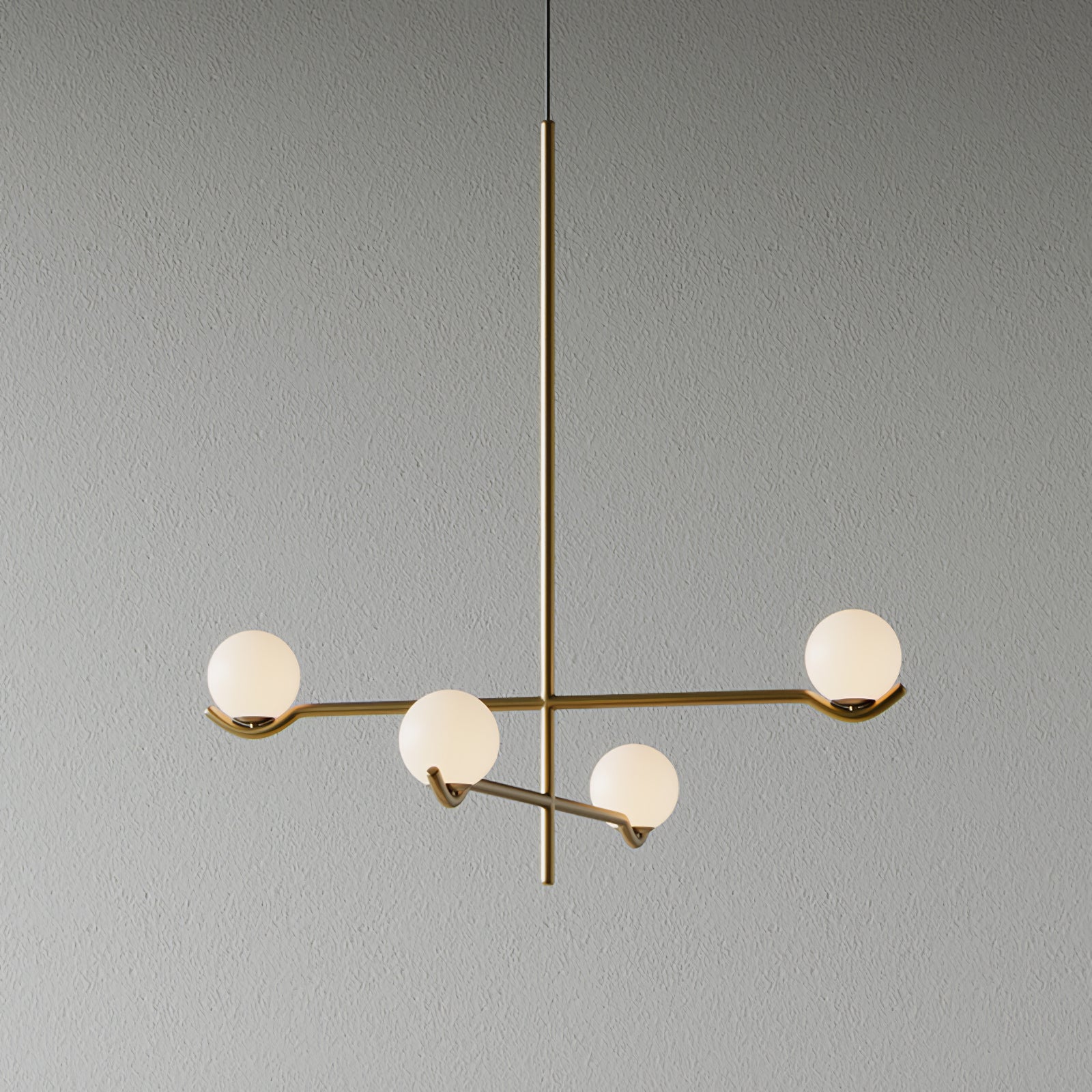 Fayno White Globe Chandelier - Lamp Copper