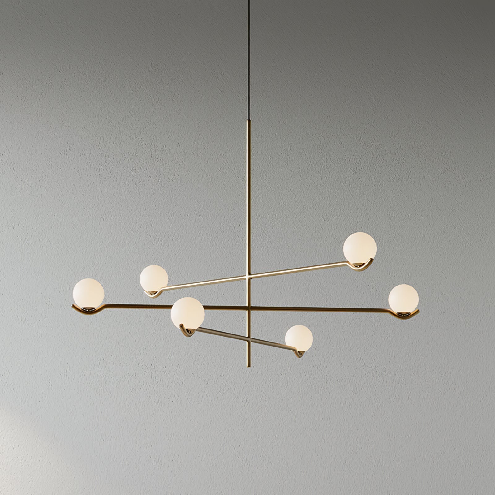 Fayno White Globe Chandelier - Lamp Copper