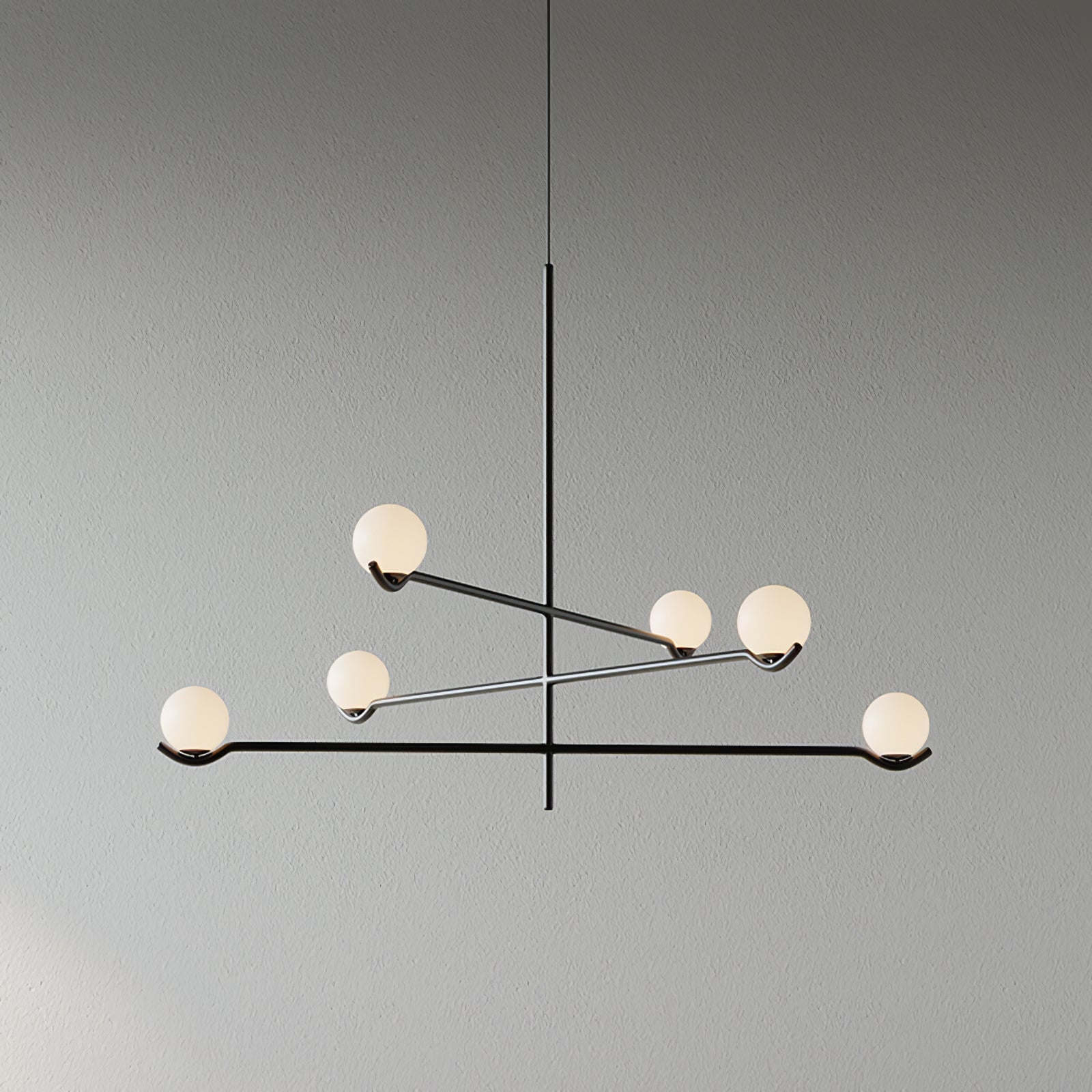 Fayno White Globe Chandelier - Lamp Copper
